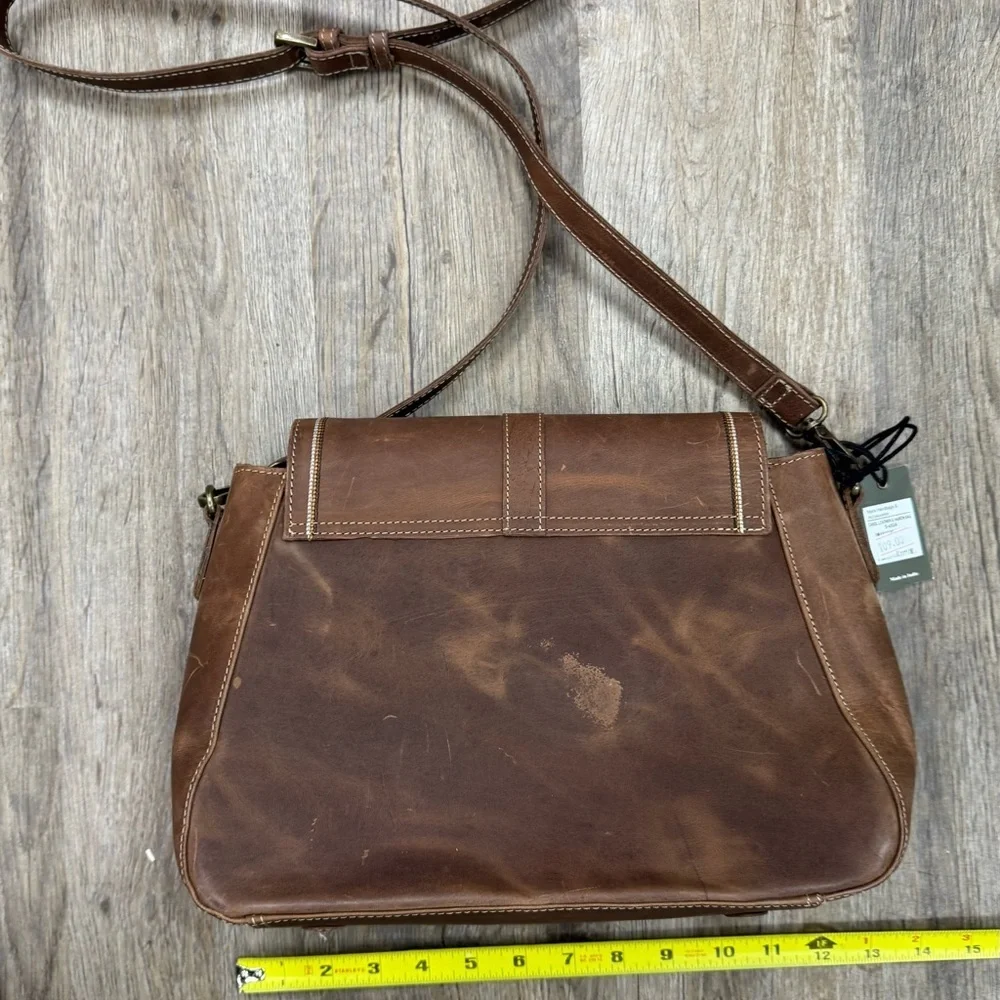 Myra Bag Carol Leather Crossbody | Fair Condition | NWT | Brown